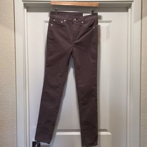 Rag & Bone Gray  High Rise Corduroy Skinny